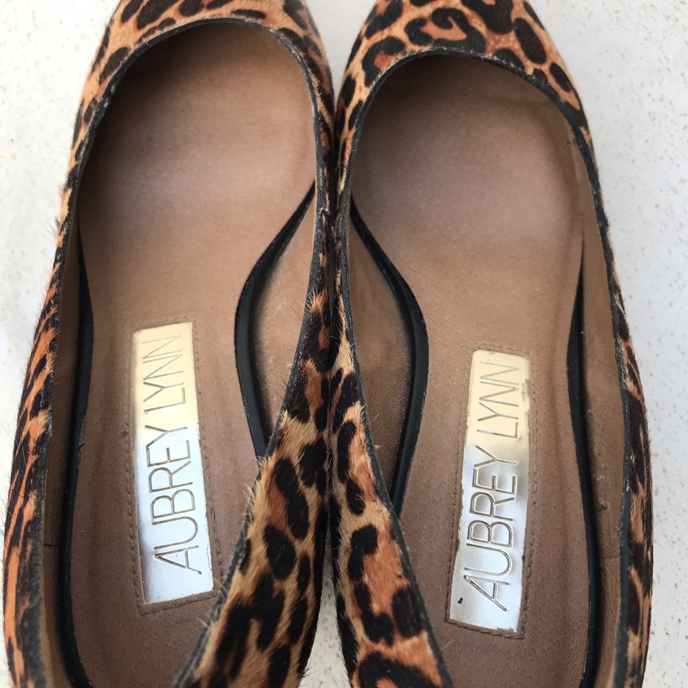 Aubrey Lynn Leopard Calf Hair Pump Heels Size 6.5 - Picture 6 of 12